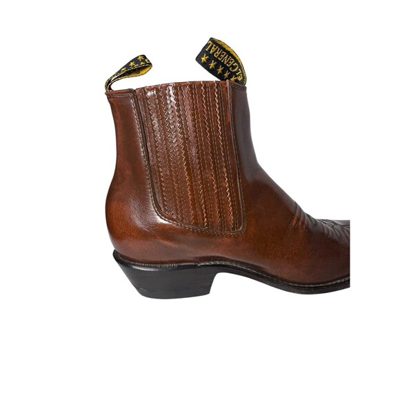 El General Botines Brown Western Cowboy Ankle Boots Men's US 9  Mexico 27 - Picture 9 of 16